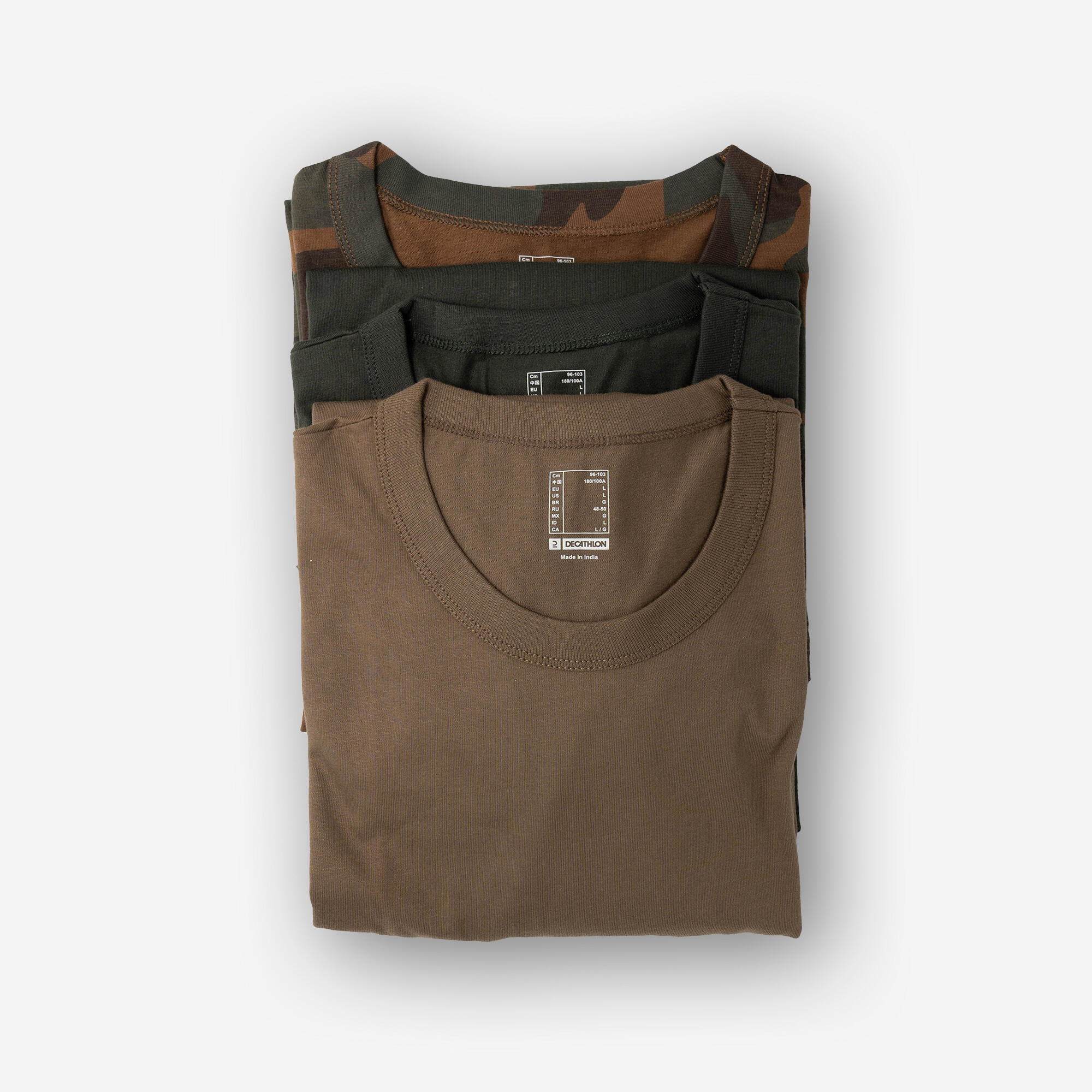 Lot de 3&nbsp;t-shirts de chasse résistants homme